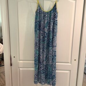 Lilly Pulitzer blue maxi dress, size Large/XL